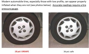 Modern automobile tires -  OK psi v. Low
